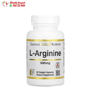 California Gold Nutrition L-Arginine 60 Veggie Capsules image 0