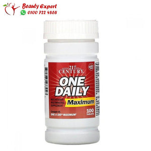 21st Century وان دايلي، أقصى حد، متعدد الفيتامينات متعدد المعادن، 100 قرص image 2