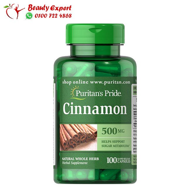 كبسولات القرفة 100 كبسولة - Puritan’s Pride Cinnamon 500 mg image 0