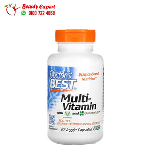 Doctor's Best Multi-Vitamin with Vitashine D3 and Quatrefolic Iron Free 90 Veggie Capsules image 0