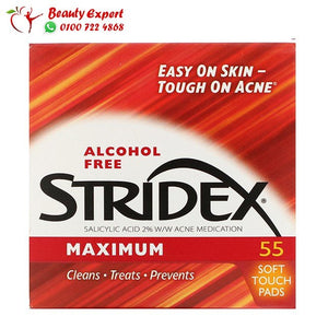 مسحات stridex للتخلص من حب الشباب والرؤوس السوداء عدد 55 قطعة - Stridex Acne Medication 55 Soft Touch Pads image 1