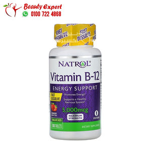 Natrol Vitamin B-12 Fast Dissolve Maximum Strength Strawberry 5 000 mcg 100 Tablets image 0