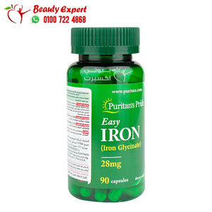 easy iron 28 mg 90 capsules puritan's pride image 1