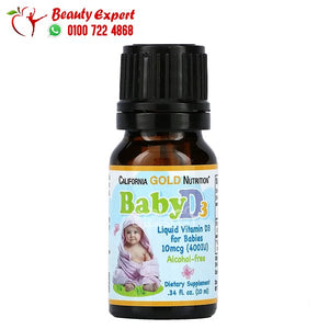 California Gold Nutrition Baby Vitamin D3 Liquid 10 mcg (400 IU) 0.34 fl oz (10 ml) image 2