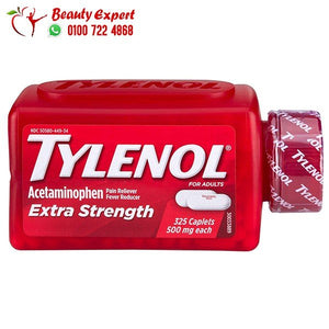 Tylenol extra strength 325 caplets 500mg تيلينول اكسترا 325 قرص تركيز 500ملجم image 0