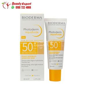 bioderma photoderm aquafluide spf 50+ 40ml واقي شمس ذهبي فوتوديرم أكوافلويد بيوديرما image 0