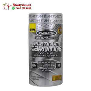 Muscletech Essential Series Platinum 100% Carnitine 500 mg 180 Capsules image 0