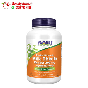 NOW Foods Milk Thistle Extract Double Strength 300 mg 200 Veg Capsules image 0