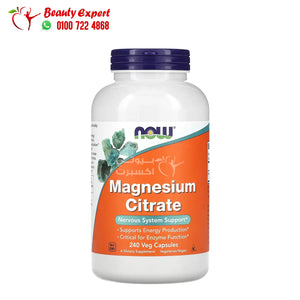 NOW Foods Magnesium Citrate 240 Veg Capsules image 0