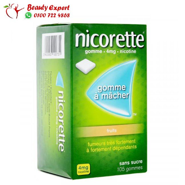 لبان نيكوريت بنكهة الفاكهة 105 قطعة - Nicorette 4mg image 0