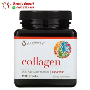 Youtheory Collagen skin hair & nail 6000 mg+ 120 Tablets image 0