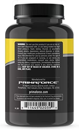 Yohimbine HCl 2.5mg 90 Capsules PrimaForce image 1