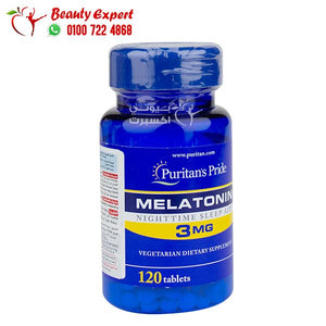 puritan's pride melatonin 3 mg 120 tablets image 1