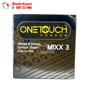 One touch mixx3 condoms - dotted and ribbed - pack of 3 image 0