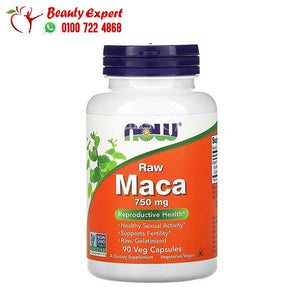 NOW Foods Maca Raw 750 mg 90 Veg Capsules image 0