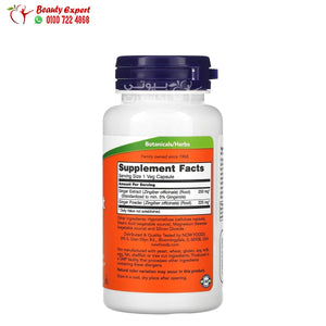 NOW Foods Ginger Root Extract 250 mg 90 Veg Capsules image 2