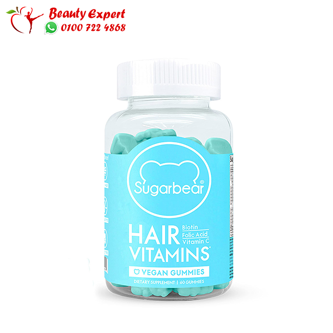 شوقر بير هير الازرق hair vitamins - 60 gummies image 0
