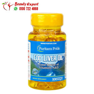 cod liver oil 415 mg 100 caps - puritan's pride image 0