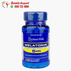 puritan's pride melatonin 5 mg 120 tablets image 0