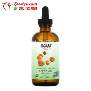 NOW Foods Solutions Certified Organic & 100% Pure Argan Oil 4 fl oz (118 ml) image 0