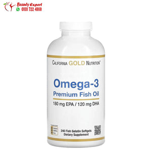 California Gold Nutrition Omega-3 Premium Fish Oil 240 Fish Gelatin Softgels image 0