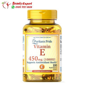 فيتامين هـ puritan’s pride vitamin e 450 mg تركيز 450 جم 1000 iu عدد 100 سوفت جيل image 0