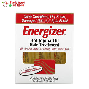 Hobe Labs Energizer Hot Jojoba Oil Hair Treatment 3 Reclosable Tubes 0.5 fl oz (14.8 ml) Each image 0