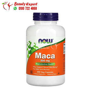 NOW Foods ماكا، 500 ملجم، 250 كبسولة نباتية image 0