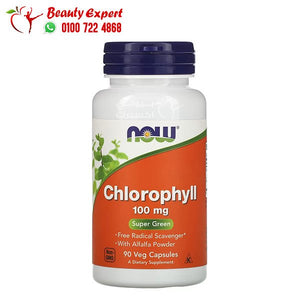 NOW Foods Chlorophyll 100 mg 90 Veg Capsules image 0