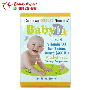 California Gold Nutrition Baby Vitamin D3 Liquid 10 mcg (400 IU) 0.34 fl oz (10 ml) image 0