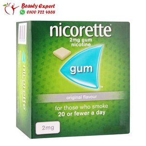 لبان نيكوريت nicorette gum 4mg original تركيز 2 مجم عدد 105 قطعة image 0