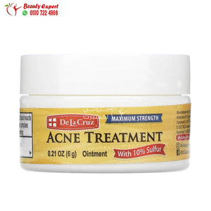 De La Cruz Acne Treatment Ointment with 10% Sulfur Maximum Strength 0.21 oz (6 g) image 0