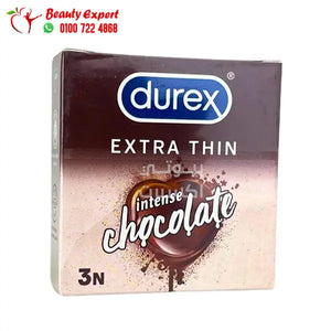 Durex Extra Thin Intense Chocolate Flavoured Condoms for Men - 3 condoms image 0