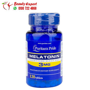 puritan's pride melatonin 3 mg 120 tablets image 0