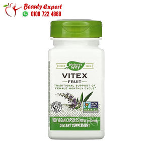 Nature's Way Vitex Fruit 400 mg 100 Vegan Capsules image 0