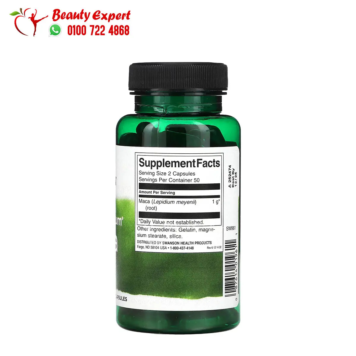 Swanson Maca 500 mg 60 Capsules image 2