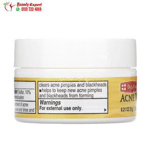 De La Cruz Acne Treatment Ointment with 10% Sulfur Maximum Strength 0.21 oz (6 g) image 2
