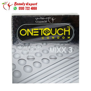 واقي ذكري منقط ومضلع ميكس من ون تاتش، 3 قطع OneTouch MIXX Dibbed Dotted Contour Lubricated Condom image 0