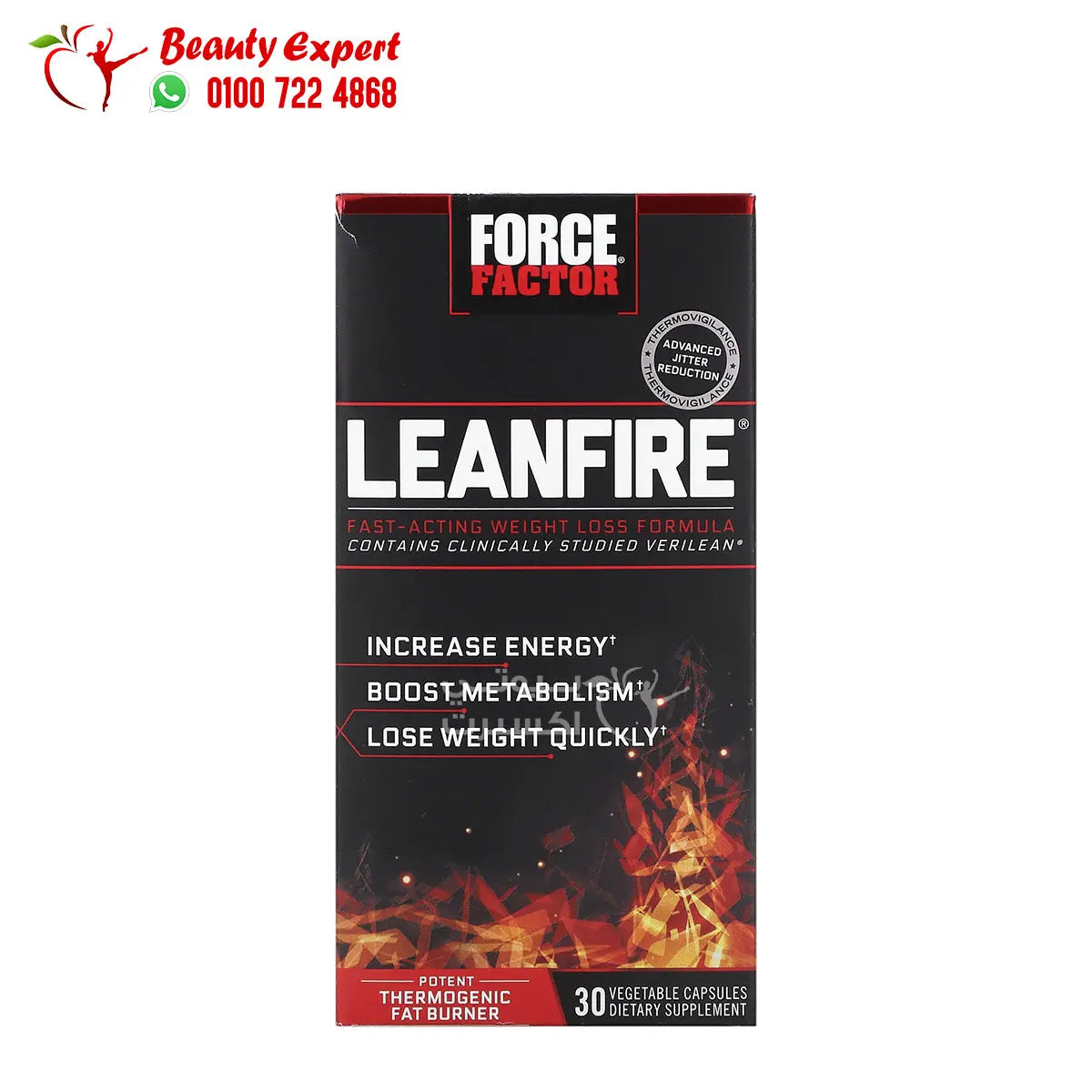 Force Factor LeanFire Fast-Acting Weight Loss Formula 30 Vegetable Capsules image 1