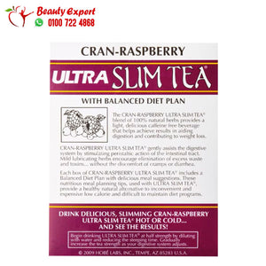Hobe Labs Ultra Slim Tea Cran-Raspberry Caffeine Free 24 Herbal Tea Bags 1.69 oz (48 g) image 2