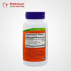 Now Foods الجينسنغ وغذاء ملكات النحل، 90 كبسولة image 1