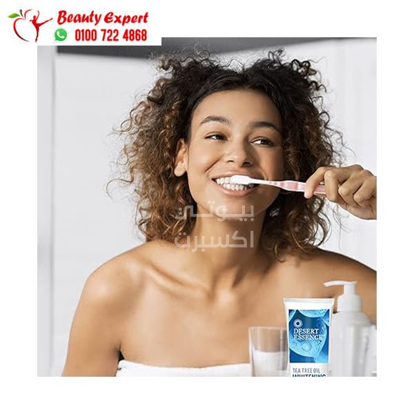 Desert Essence Tea Tree Oil Whitening Plus Toothpaste Cool Mint 1 oz (28.35 g) image 1