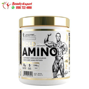 GOLD AMINO KEVIN LEVRO 12G AMINO ACIDS 350 TABLETS image 0