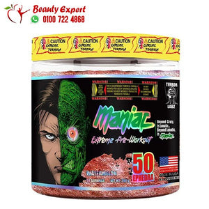 Terror Labz MANIAC Extreme Pre Workout 30 Servings 50 ephedra watermelon image 0