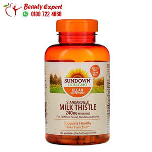 كبسولات الشويكة اللبنية تركيز 240مج 60كبسولة milk thistle sundown image 0