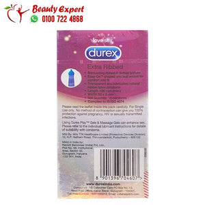 10-Piece Extra Ribbed Condom Set دوريكس اكسترا ريبد 10 كندوم image 1