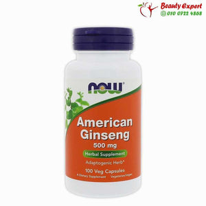 Now Foods American Ginseng 500 mg 100 Veg Capsules image 0