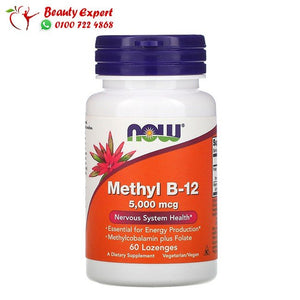 أقراص استحلاب ميثيل كوبالامين مع حمض الفوليك 60 قرص - Now Foods Methyl B12 image 0