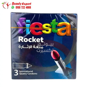 Fiesta Rocket Contoured Ribbed & Dotted Condoms image 0
