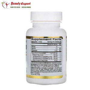 California Gold Nutrition Omega 800 30 Fish Gelatin Softgels image 1